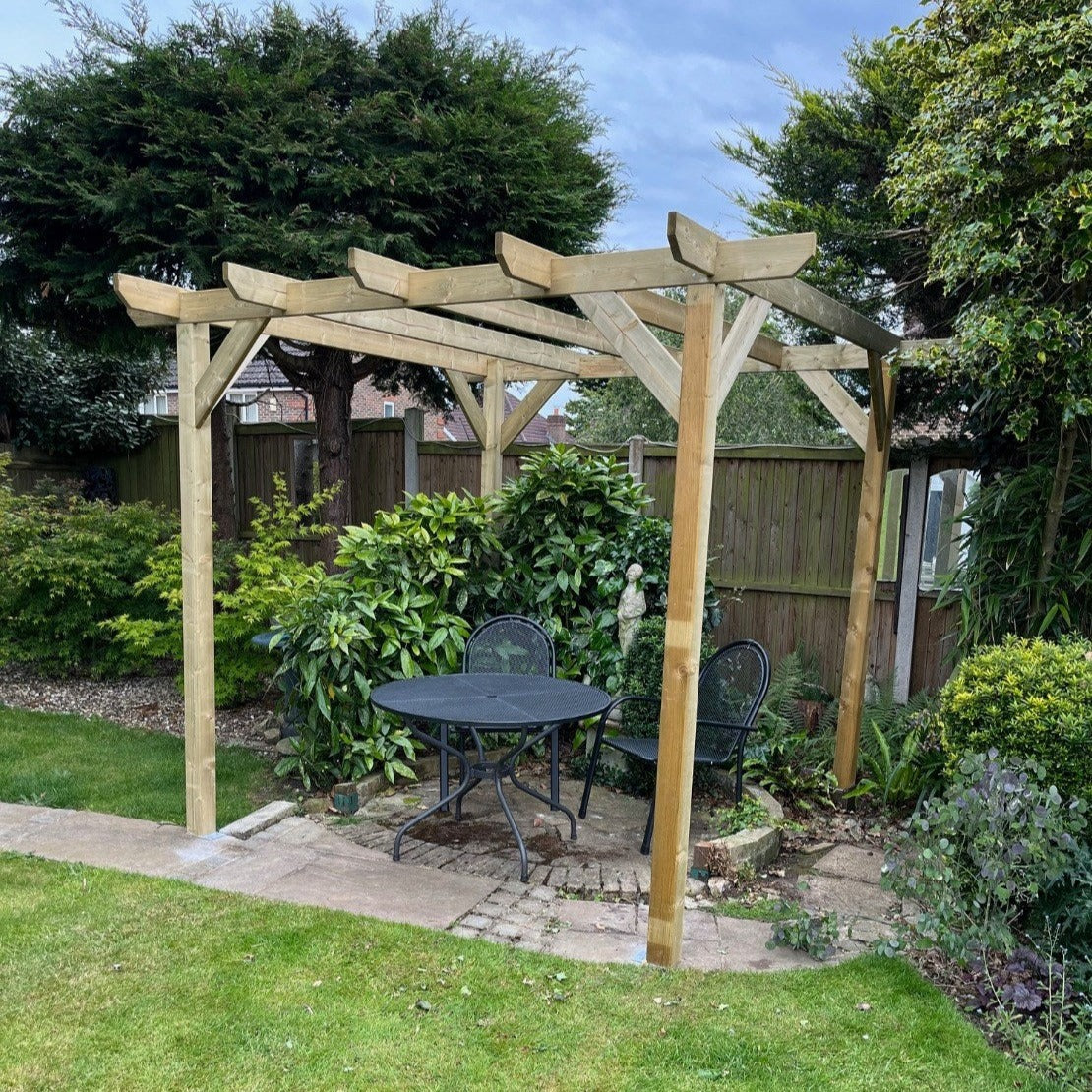 Heavy Duty Timber Pergola | Complete DIY Kit | Slow Grown Spruce.