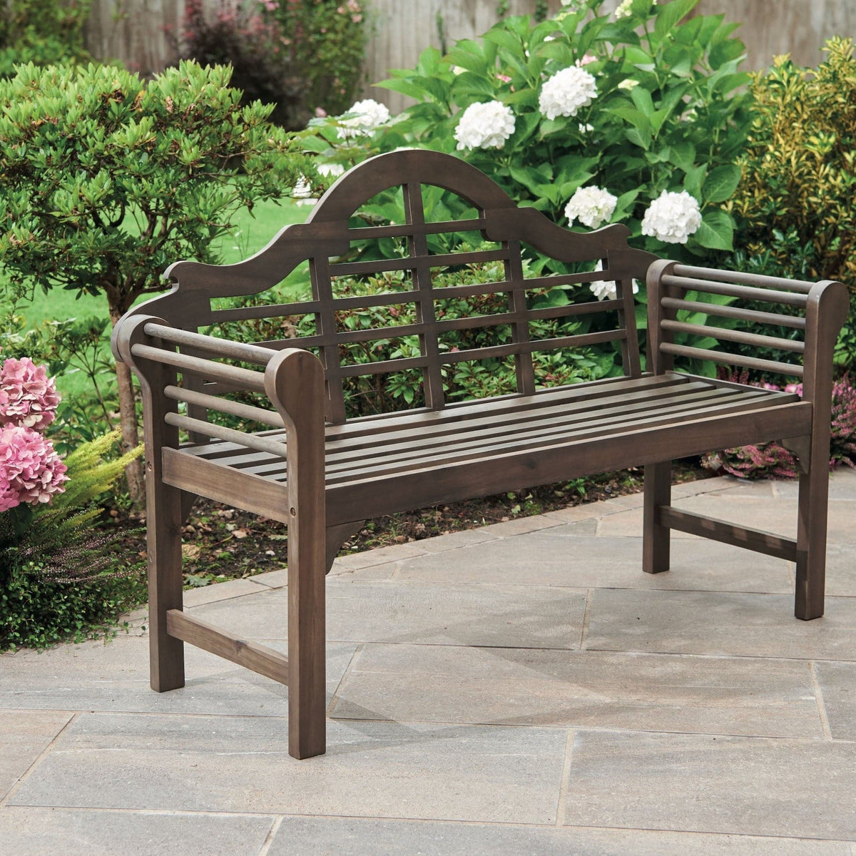 2 Seater Solid Acacia Hardwood Lutyens style, Beautiful Quality Marlborough Bench.