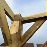 Heavy Duty Timber Box Pergola Complete DIY Kit, Tanalised Redwood Timber, various sizes.