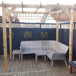 Heavy Duty Timber Pergola Complete DIY Kit, Quality Tanalised Redwood Timber, various sizes.