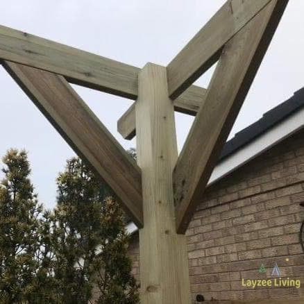 Heavy Duty Timber Pergola Complete DIY Kit, Quality Tanalised Redwood Timber, various sizes.