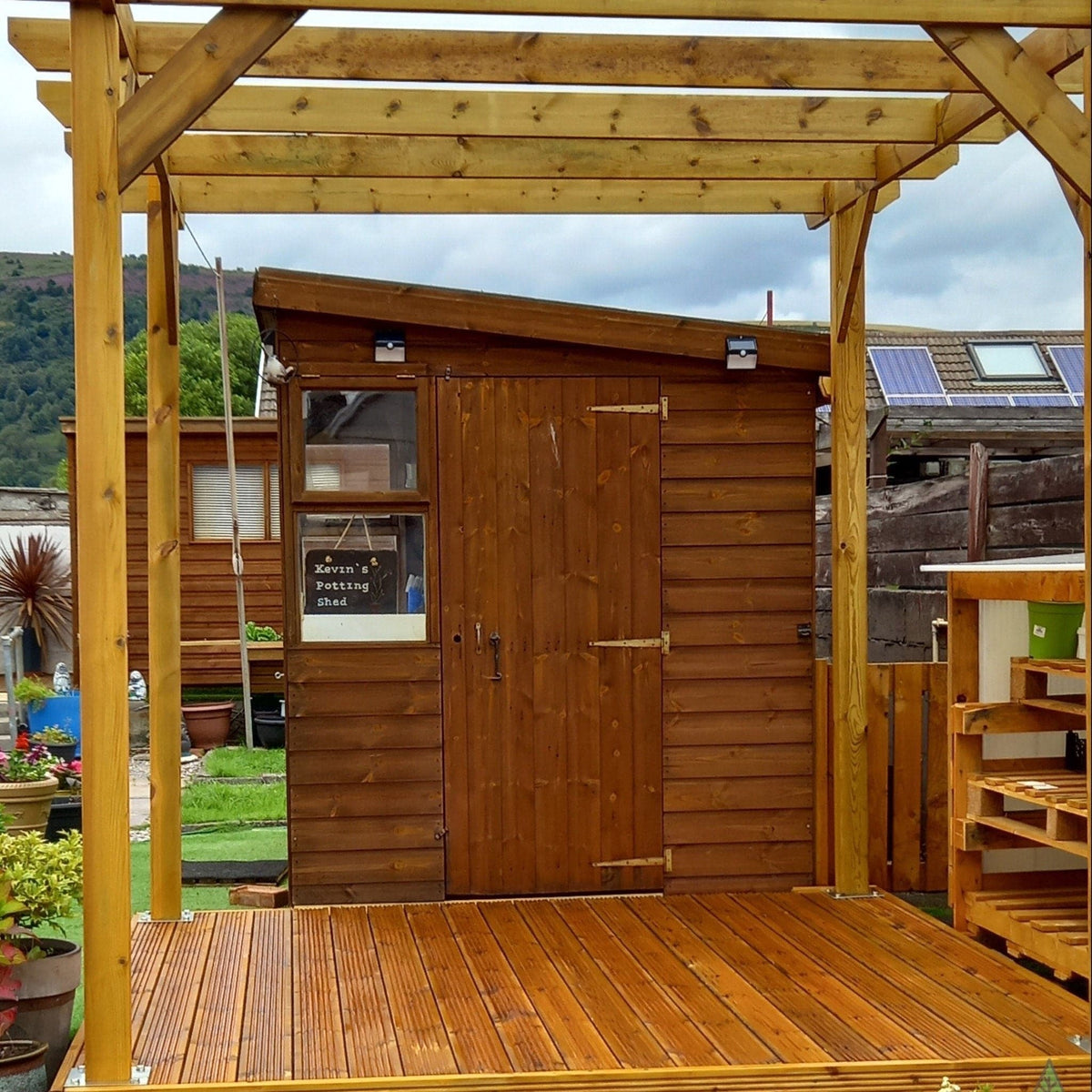 Heavy Duty Timber Pergola Complete DIY Kit, Quality Tanalised Redwood Timber, various sizes.