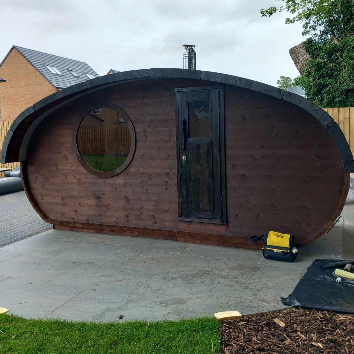 Hobbit Sauna, various sizes, Wood-Fired or Electric.