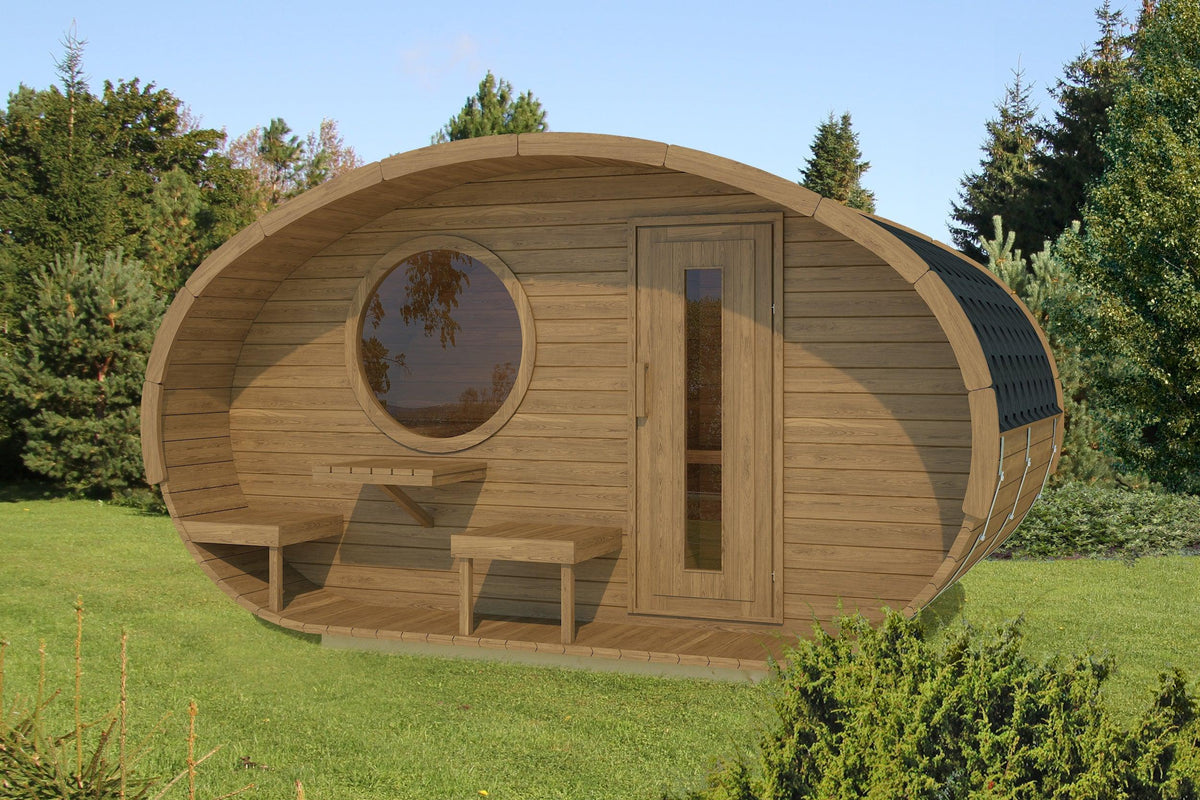 Hobbit Sauna, various sizes, Wood-Fired or Electric.