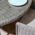 Rattan Effect Four Seater Dining Set - Two Colours