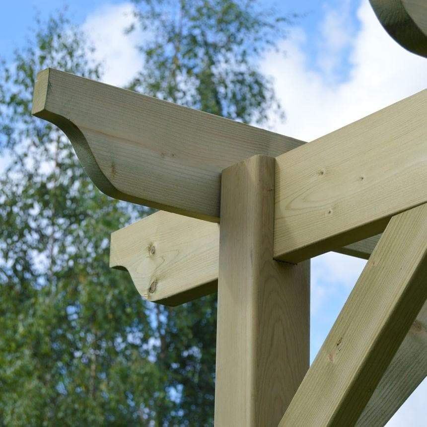 Timber Pergola & Decking Complete DIY Kit, Quality Tanalised Redwood Timber, various sizes.