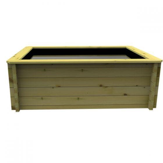 129 Gallon Raised Wooden Pond, 1.5M X 1M, 44mm thick, 697mm high, 589 litres