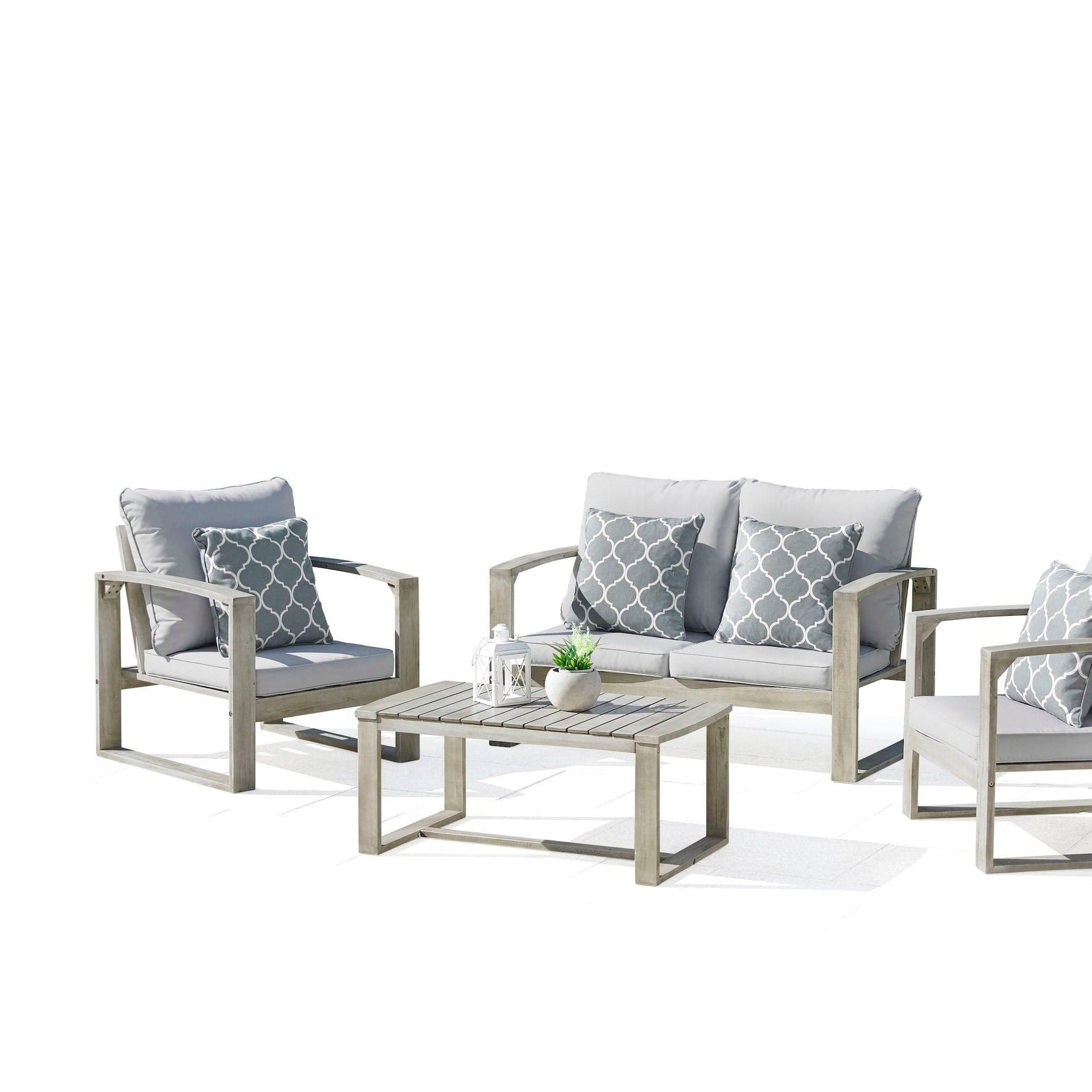 Acacia Hardwood Outdoor Sofa, armchairs & Table Set