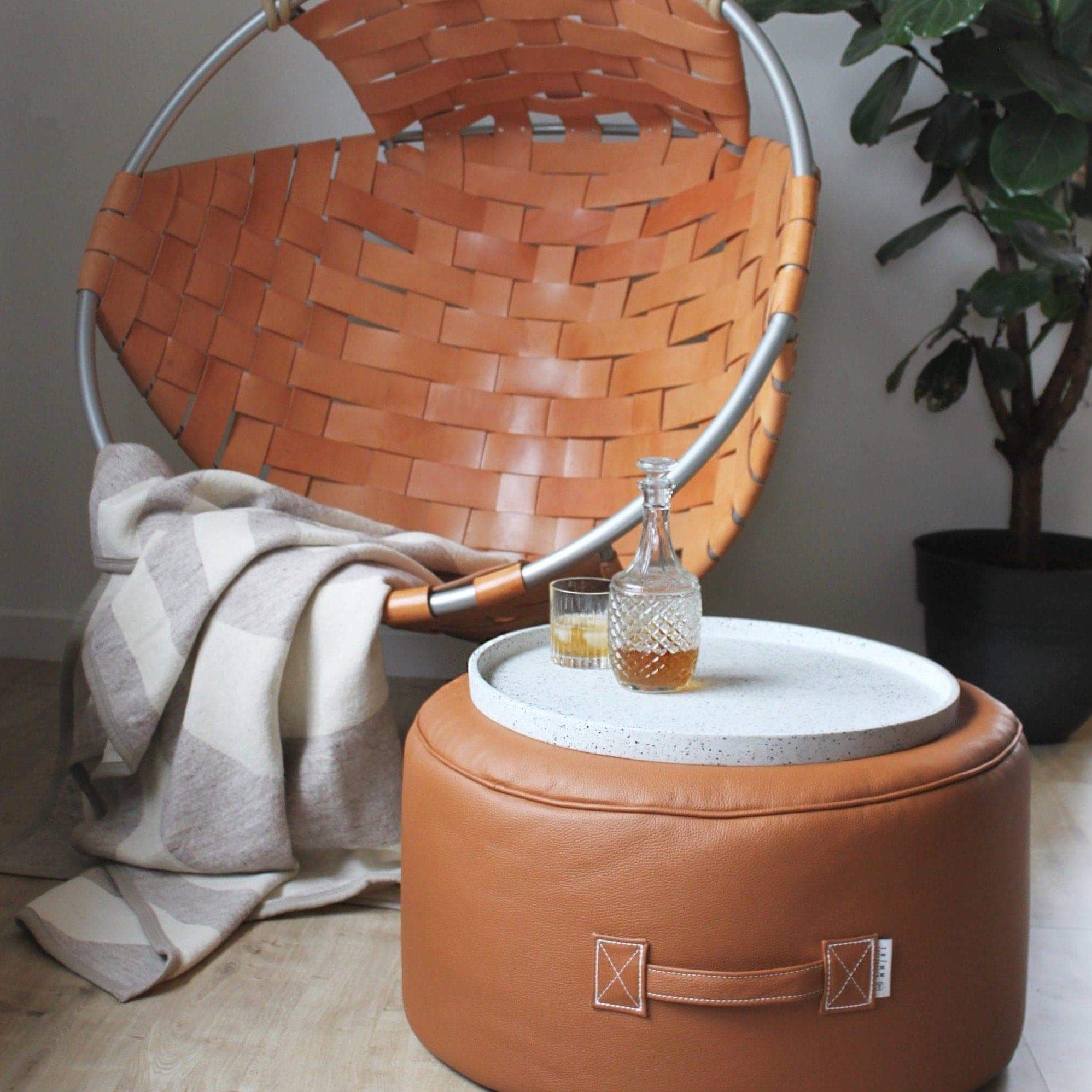 Leather cocoon online chair