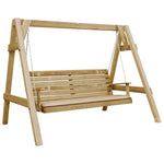 Garden Swing Bench Impregnated Pinewood 205x150x157 cm