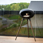 Le Feu GROUND WOOD HIGH Bio Ethanol Fireplace in Black