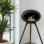 Le Feu GROUND WOOD HIGH Bio Ethanol Fireplace in Black