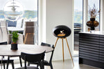 Le Feu GROUND WOOD HIGH Bio Ethanol Fireplace in Black