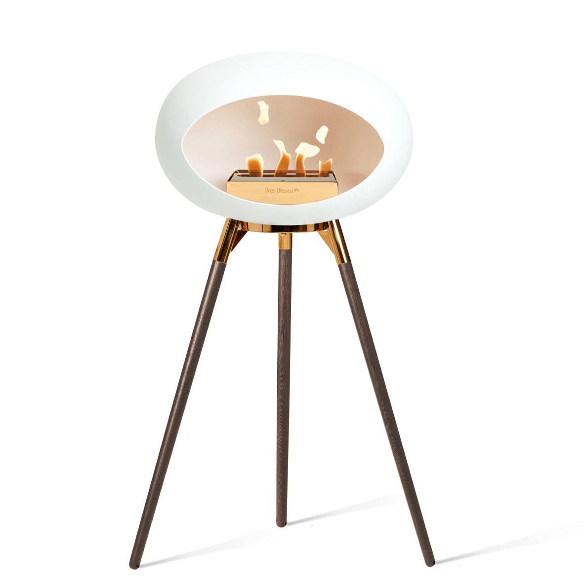 Le Feu GROUND WOOD HIGH Bio Ethanol Fireplace in White