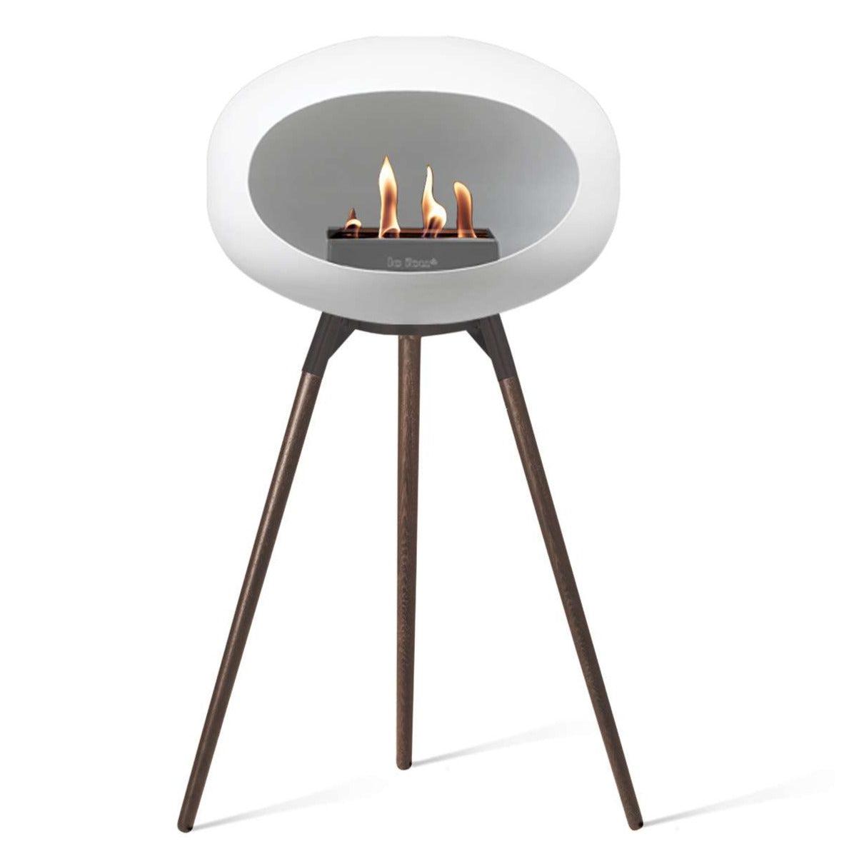 Le Feu GROUND WOOD HIGH Bio Ethanol Fireplace in White