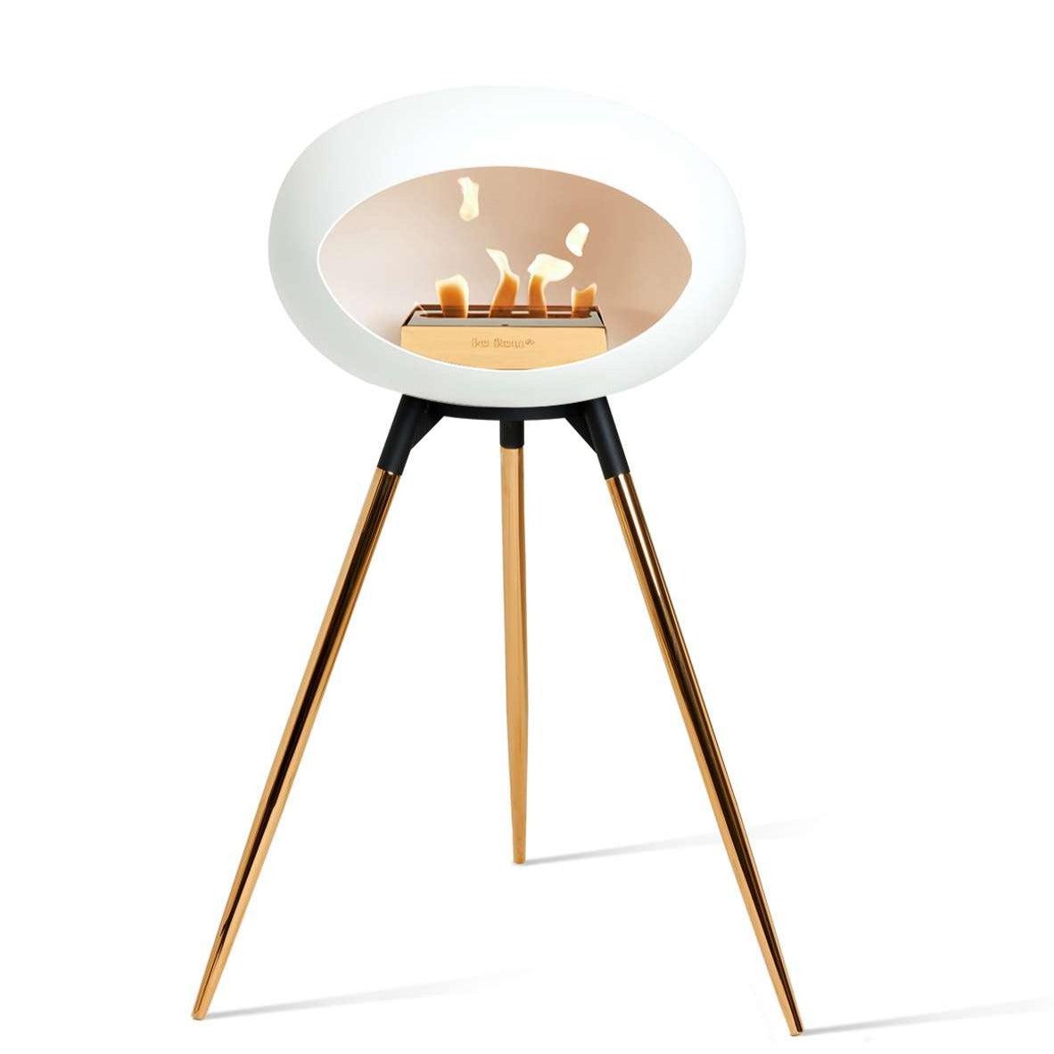 Le Feu GROUND WOOD HIGH Bio Ethanol Fireplace in White