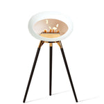 Le Feu GROUND WOOD HIGH Bio Ethanol Fireplace in White