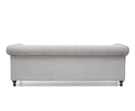 Mark Harris Montrose Grey Plush Fabric 3-Seater Sofa