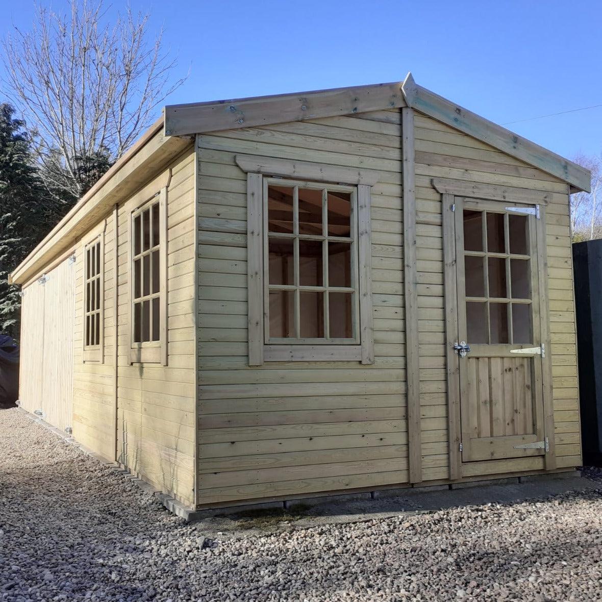 Tanalised Timber Apex Garden Shed, various sizes